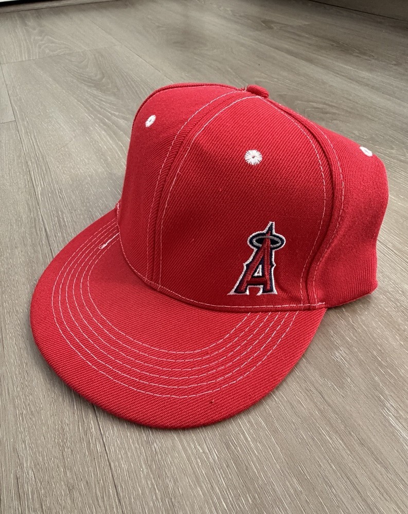 Anaheim Angels Hat Cap Strap Back Adult One Size Red MLB Sixth Man Promotions