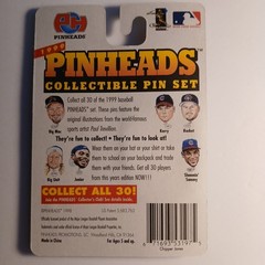 MLB Players Choice Chipper Jones Pinheads Collectible 1999 Edition.