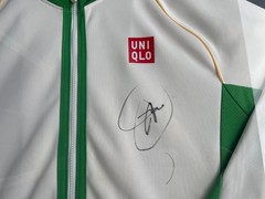 Novak Djokovic Autographed 2015 Grand Slam Uniqlo warm up jacket