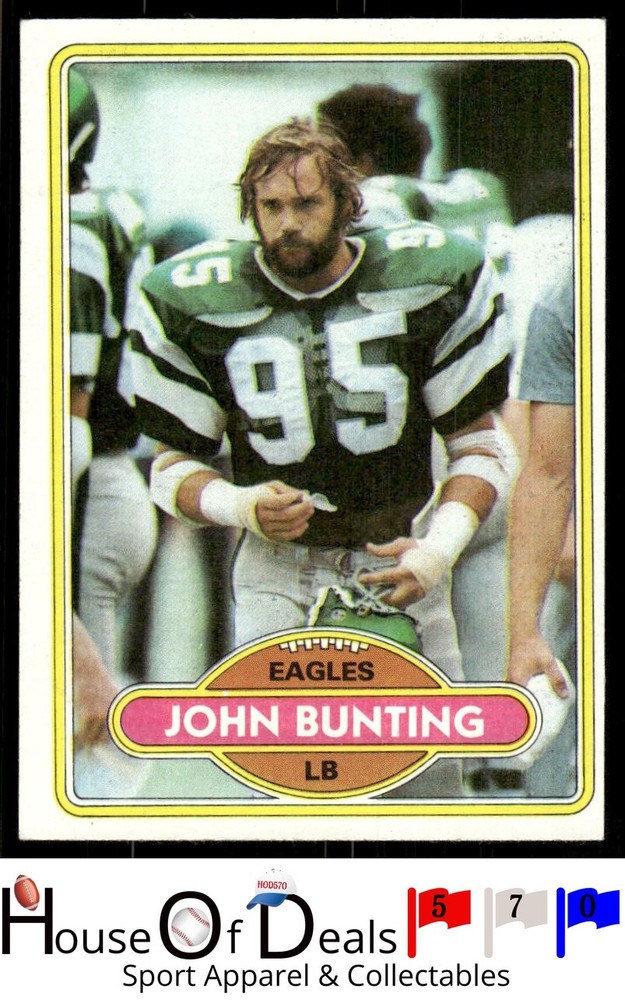 1980 Topps #251 John Bunting Philadelphia Eagles Football Card