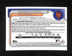 2024 Bowman Draft – Brandon Sproat Chrome #BDC-90 Mets