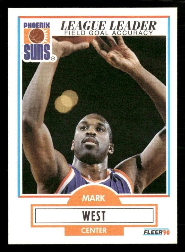 Mark West 1990-91 Fleer #153 Phoenix Suns NBA Basketball Card