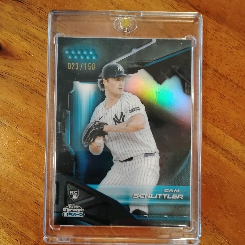 Topps 2026 Chrome Black Blue Refractor Cam Schlittler RC #98 23/150 Yankees
