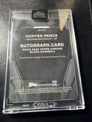 2026 Topps Chrome Black Hunter Pence Purple Refractor Auto /75 Giants Encased A
