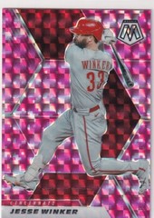2021 Mosaic Prizms Pink Camo Jesse Winker Cincinnati Prizm FR1761