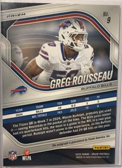 2025 Panini Prizm Greg Rousseau Bills True Silver Auto
