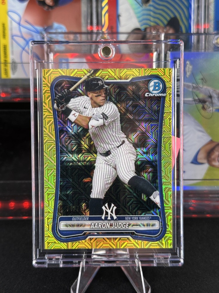 🔥 Aaron Judge 2026 Bowman #1 Chrome Mojo Yellow Refractor #/75 Yankees 🔥