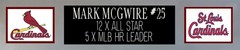 Mark McGwire Autographed and Framed White Cardinals Jersey Auto JSA COA