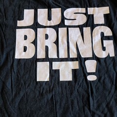 WWF WWE Vintage 2000 The Rock « Just Bring It » Black Attitude Era T-Shirt
