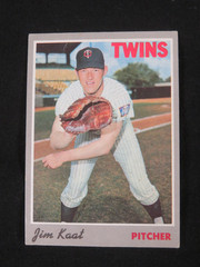 1970 Topps Baseball Card Jim Kaat Minnesota Twins #75