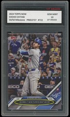 Shohei Ohtani 2024 Topps Now 50/50 Milestone 1st Graded 10 LA Dodgers Card #722