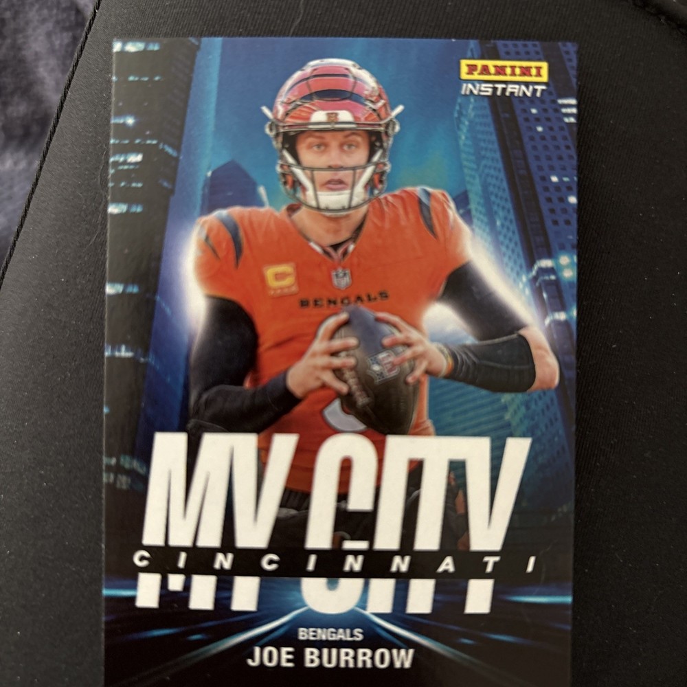 2024 Panini Instant NFL MY CITY – JOE BURROW – #’d 1/587 – Bengals!