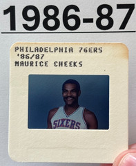 MAURICE CHEEKS 1986-87 NBA TV MEDIA Slide PHILADELPHIA 76ERS