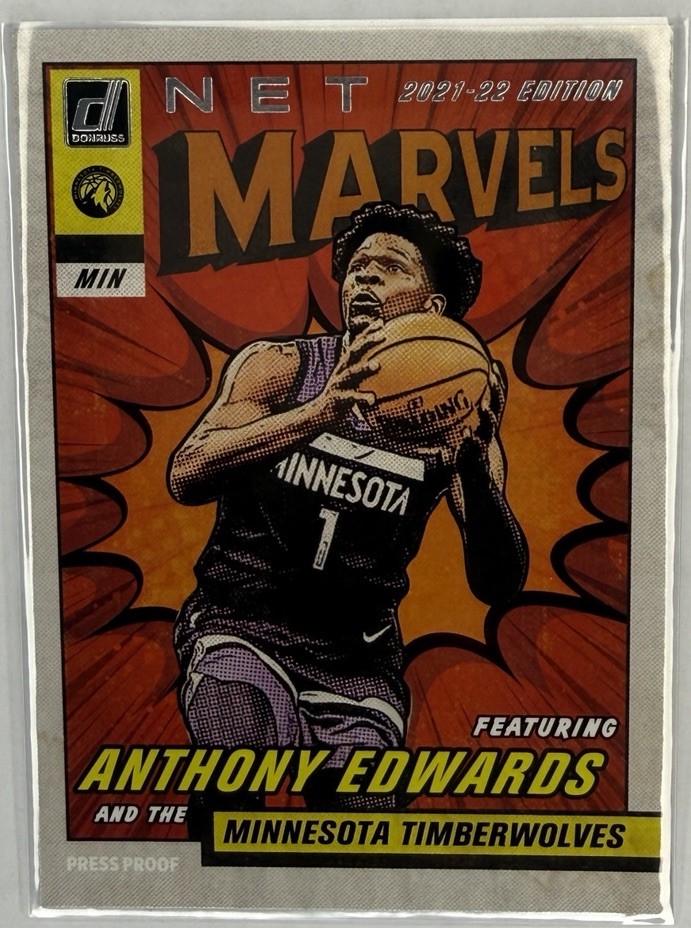 2021-22 Donruss Anthony Edwards Net Marvels Press Proof