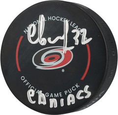 Andrei Svechnikov Carolina Hurricanes Signed Official Game Puck w/Caniacs Insc