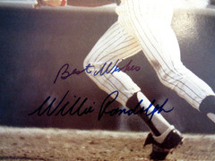 WILLIE RANDOLPH WSC NEW YORK YANKEES 2X SIGNED AUTO VINTAGE 8 X 10 MAG PHOTO JSA