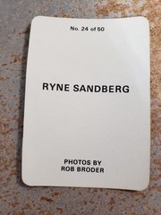Ryne Sandberg Chicago Cubs Rob Broder Photo #24 RARE ODDBALL