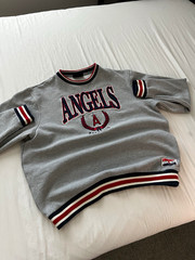 New Era Los Angeles Angels MLB Crewneck Sweatshirt Gray Red Navy White XL