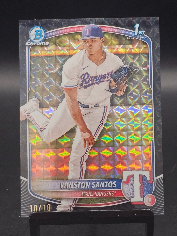 2025 Bowman 1st Prospects Winston Santos Geometric Black /10 #BP-121