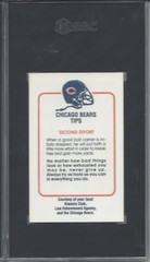 1981 Police football card #34 Walter Payton Chicago Bears graded SGC 8 inv#195