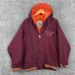 Vintage Virginia Tech Hokies Logo 7 Jacket Adult XL Puffer 90s Korea