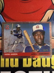 2025 Topps Platinum Chrome Hank Aaron Platinum Toile Cream Rose Gold /75