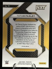 2024 Panini Prizm WWE TATUM PAXLEY #11 UNDERCARD EMERGENT DISCO PRIZM NXT 🔥🔥