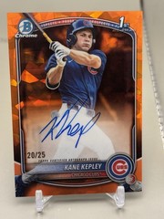 Kane Kepley 2025 1st Bowman Auto Orange Sapphire /25 Au Rc Cubs (CPA-KK)
