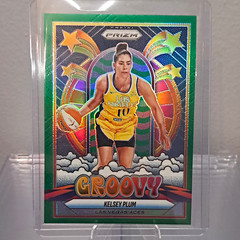 Kelsey Plum Panini 2025 Prizm WNBA Groovy Green Prizm Aces #5