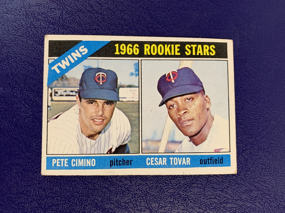 1966 Topps #563 Twins Rookie Stars – Pete Cimino – Cesar Tovar RC SP (B)