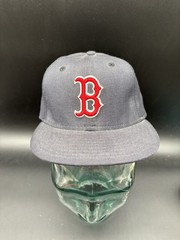 Boston Red Sox Gray/Blue Denim Snapback Hat Red B Logo MLB New Era Vtg