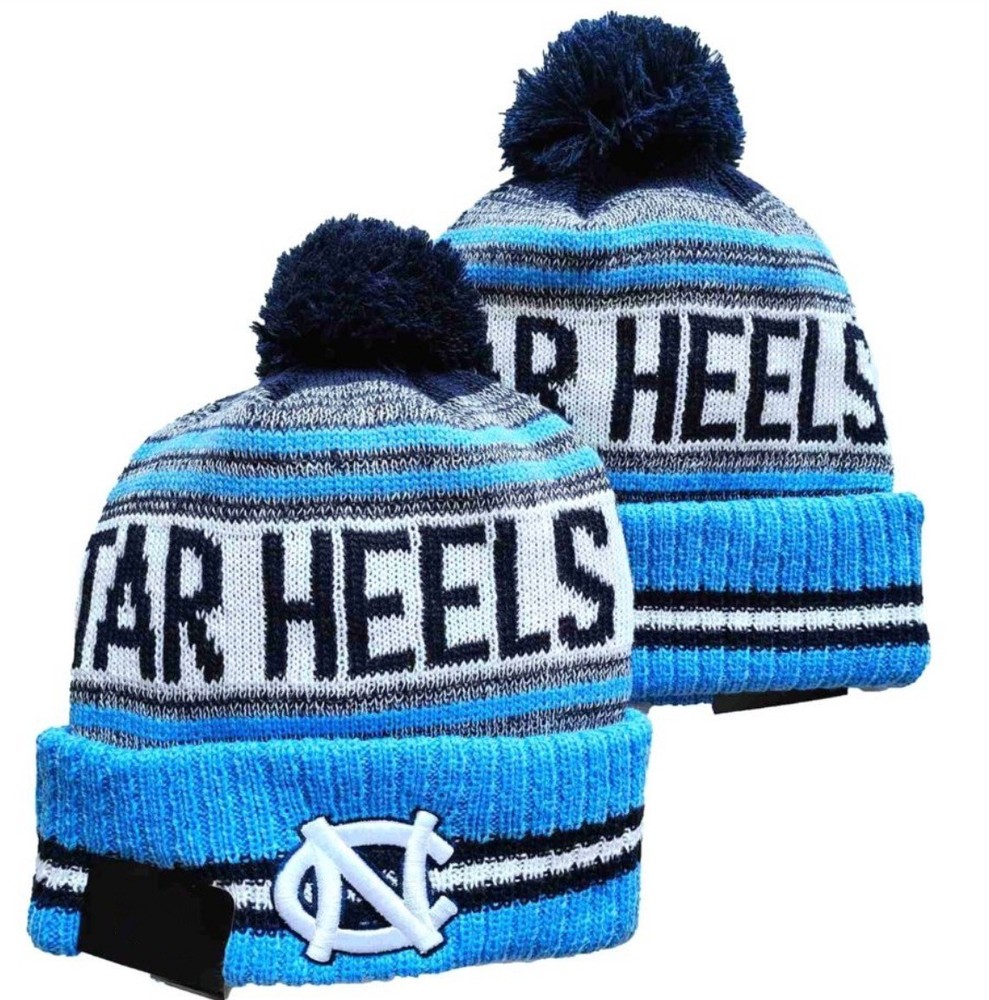 North Carolina Tar Heels Winter Knit Hat – Thermal Fleece Lined Beanie with Pom