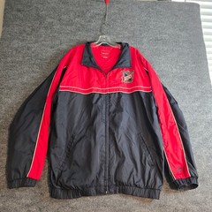 INDIANAPOLIS 500 WINDBREAKER MAY 2003 REEBOK RED AND NAVY SIZE ADULT XL USED
