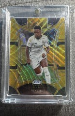 2023-24 Panini Select FIFA – Mezzanine Vinicius Junior #127 Gold Wave Prizm /10