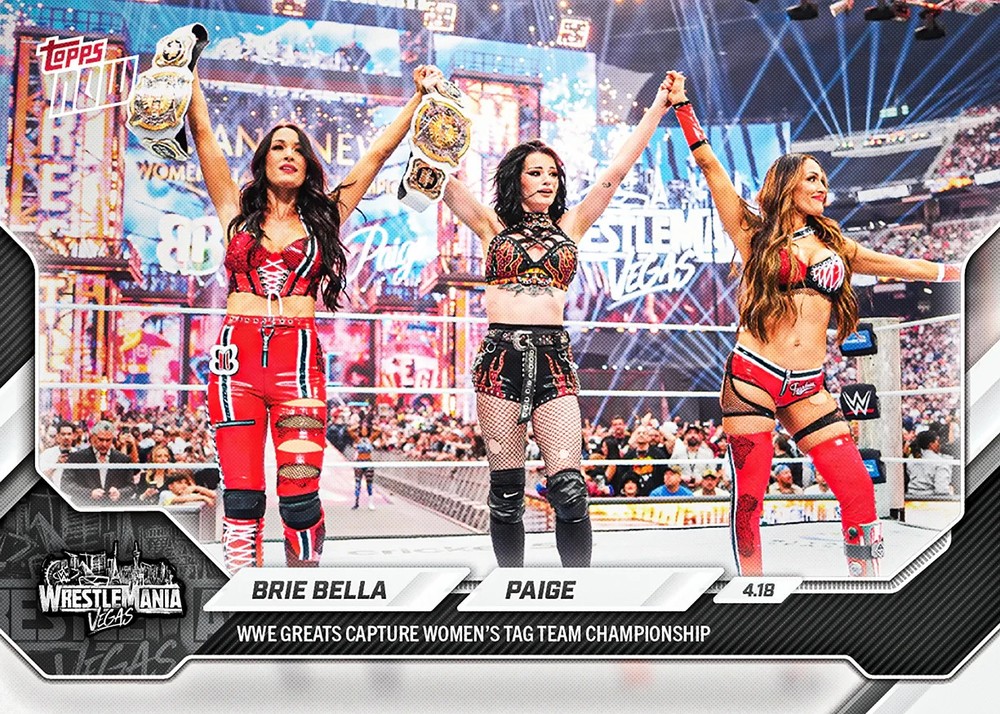 Brie Bella/Paige Wrestlemania Vegas Tag Team 2026 WWE Topps NOW Card 39