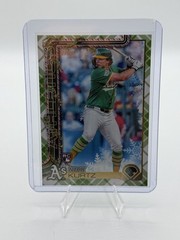 2025 Topps Holiday #H40 Nick Kurtz RC Green Holiday Plaid Athletics SP Exclusive
