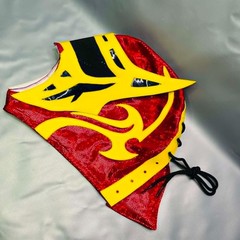 Abismo Black Abyss Wrestling Lucha Semi Professional Luchador Mascara Red Yellow