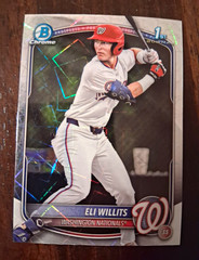 Topps 2025 Bowman Draft Eli Willits 1st Bowman Chrome Laser #BDC-1