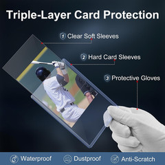 1000 Card Sleeves Top Loaders for Cards, 3&Prime;X4&Prime; Toploaders for Cards, Premium Bas