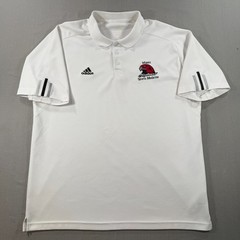 Adidas Miami Redhawks Golf Polo Shirt Mens Large White Solid University