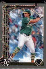 2025 Topps Holiday #H40 Nick Kurtz Silver Glitter Holiday
