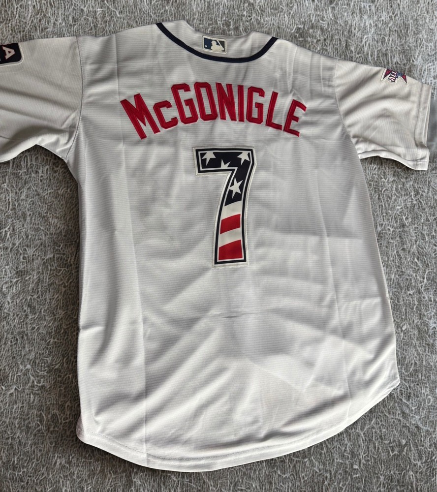 Kevin McGonigle Detroit Tigers Jersey USA 250 & All-Star Patches NEW CHARITY