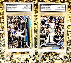 GRADED GEM-MT 10 SHOHEI OHTANI Lot 2024 TOPPS NOW 50/50 Greatest Day #722,#723