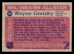 1984 Topps Wayne Gretzky Edmonton Oilers #154 NM XX1202