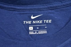 Nike Tee Villanova University Core Long Sleeve T-Shirt Navy Blue Swoosh Adult M