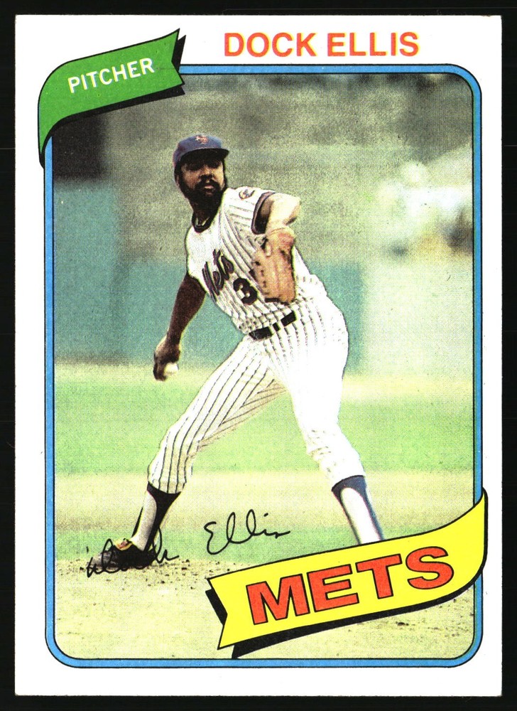 1980 Topps #117 Dock Ellis Free Shipping