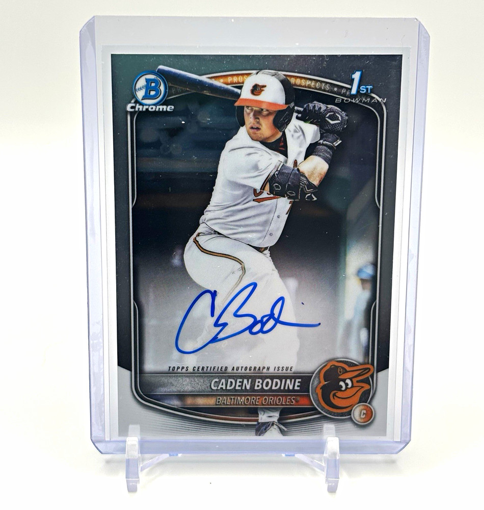 Topps 2025 Bowman Draft Chrome Prospect Autos Caden Bodine RC #CPA-CB Orioles