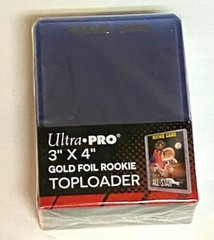 ULTRA PRO(25)Standard Sized Toploaders Top Loaders ROOKIE GOLD FOIL- 1 pack