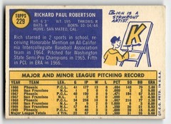 1970 Topps Rich Robertson #229 San Francisco Giants MID GRADE LOOKS OK