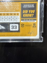 2021 Panini Classics Rookies Javonte Williams #165 Timeless Tributes Black 1of1
